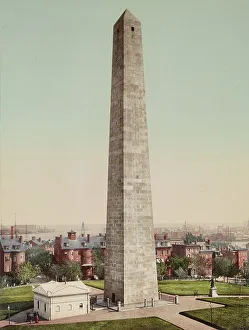 National Historic Site Prints: The Bunker Hill Monument, c1900. Creator: Unknown