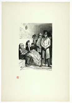 Schmied Francois Louis Prints: Un bureau d'attente d'omnibus