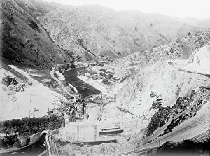 Bureau of Reclamation - Arrowcock [sic] Dam, Boise, Idaho; Showing Tunnel... 1912. Creator: Harris & Ewing. Bureau of Reclamation - Arrowcock [sic] Dam, Boise, Idaho; Showing Tunnel... 1912. Creator: Harris & Ewing