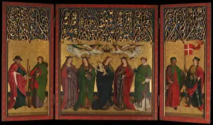Gold Ground Collection: The Burg Weiler Altar Triptych (Altarpiece with the Virgin and Child and Saints), ca