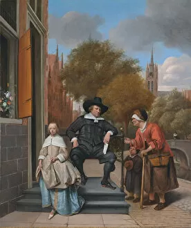 A Burgher of Delft and His Daughter (Adolf Croeser and his daughter Catharina Croeser)