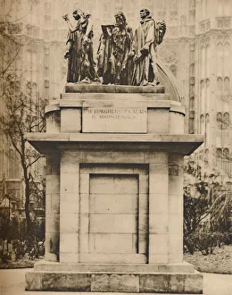 Rodin Prints: The Burghers of Calais in the Victoria Tower Gardens, c1935. Creator: Joel