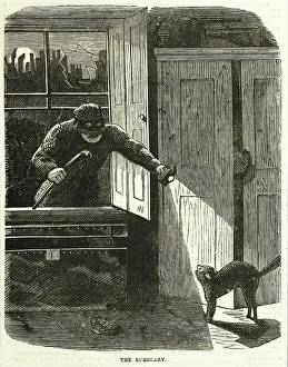 Scary Prints: The Burglary, 1866. Creator: Unknown