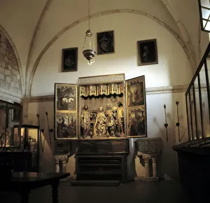 Arquitectura Prints: Burgos Covarrubias Colegiata De San Cosme Y San Damian Triptico Sobre LA