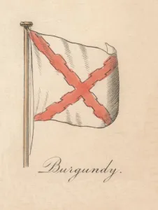 Saltaire Prints: Burgundy, 1838