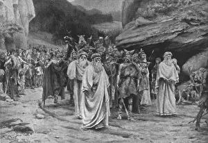 Collotype Prints: The burial of a British chieftain, 1890. Creator: Collins, William Wiehe (1862-1951)