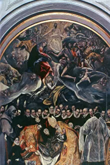 The Virgin Mary Collection: The Burial of Count Orgaz (detail), 1586-1588. Artist: El Greco