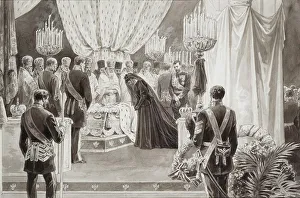 Burial of Emperor Alexander III in the Sts Peter and Paul Cathedral in St Petersburg, 1894