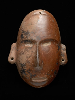 Central American Prints: Burial mask, 200 BCE-300 CE. Creator: Unknown