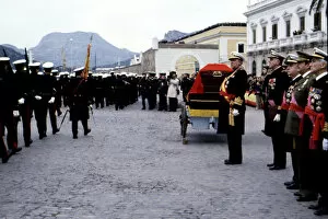 Alfonso Xiii Collection: Burial of the remains of Alfonso XIII (1886-1941) in 1980, were transferred