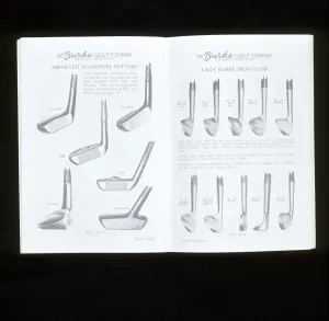 Sarah Fabian Baddiel Prints: Burke Golf Co catalogue showing putters and ladies iron golf clubs, c1920s