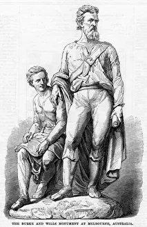 Explorer Collection: The Burke and Wills Monument at Melbourne, Australia, 1865