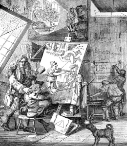 Urinating Prints: Burlesque sur le burlesque, 1753. Artist: Paul Sandby