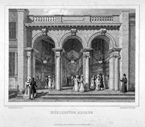 Burlington Arcade Prints: Burlington Arcade, Westminster, London, 1825. Artist: Charles Heath