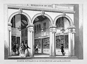 Burlington Arcade, Westminster, London, c1825