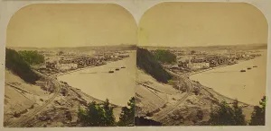 Davis Prints: Burlington, Vermont Docks, about 1865. Creator: Guy B. Davis