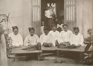 Rowe And Co Prints: Burmese Cigar Makers, 1900. Creator: Unknown