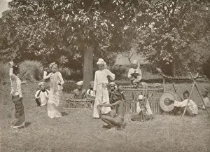 Rowe And Co Prints: Burmese Musicians and Pwe Dancers, 1900. Creator: Unknown