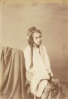 Burma Prints: Burmese Type Silk Sitter, about 1885. Creator: Felice Beato