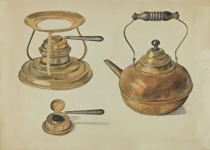 Heating Prints: Burner and Kettle, 1935/1942. Creator: Edith Magnette