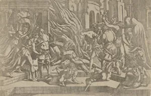 Antonio Fantuzzi Gallery: Burning of a corpse, 1540-45. Creator: Antonio Fantuzzi