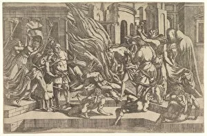 Antonio Fantuzzi Gallery: Burning of a corpse, ca. 1543. Creator: Antonio Fantuzzi