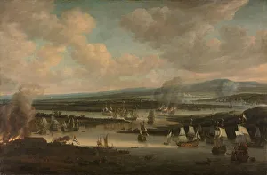 Chatham Kent England Prints: Burning of the English Fleet near Chatham (19-24 June 1667)