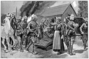 Defiance Prints: Burning the Farm of a Treacherous Burgher, 2nd Boer War, c1900