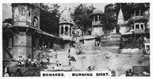 Burning Ghat, Benares, India, c1925