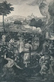 Burning Prints: The Burning of John Huss by the Council of Constance, July 6, 1415, (1907)