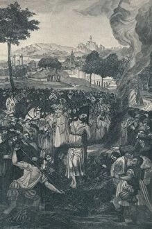John Hus Gallery: The Burning of John Huss by the Council of Constance, July 6, 1415, (1907)
