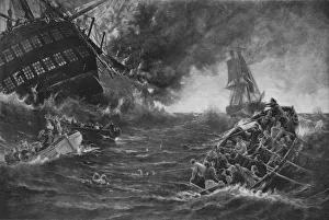 Burning of the Kent, c1893, (1911). Artist: Thomas M M Hemy
