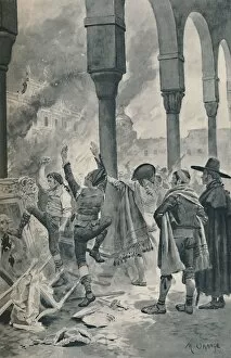 Manuel Gallery: The Burning of a Palace of Godoy By The Populace at Madrid, 1896