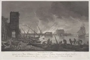 Joseph Vernet Prints: Burning of a Port, ca. 1760-80. Creator: Anne Philiberte Coulet