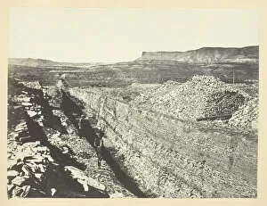 Andrew Joseph Russell Gallery: Burning Rock Cut, Green River Valley, 1868 / 69. Creator: Andrew Joseph Russell