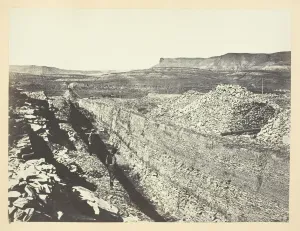 Andrew J Russell Prints: Burning Rock Cut, Green River Valley, 1868 / 69. Creator: Andrew Joseph Russell