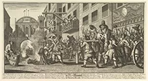 Protest Gallery: Burning the Rumps at Temple Bar (Twelve Large Illustrations for Samuel Butlers Hudibra