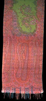 Fashion Accessory Prints: Burnoose, Narrow Shawl, or Scarf, France, c. 1862. Creator: Unknown