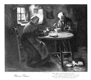 Prayer Collection: Burns Grace, late 19th century. Artist: Henry John Dobson