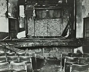 Hackney Collection: The burnt-out Standard Cinema, Hackney, London, 1935