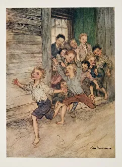Bursting forth like a legion of young imps , from The Legend of Sleepy Hollow, 1928 Bursting forth like a legion of young imps , from The Legend of Sleepy Hollow, 1928