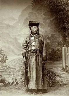 Mongolian Prints: Buryat girl from the Aginsk Duma, 1895-1939. Creator: L Veniukov