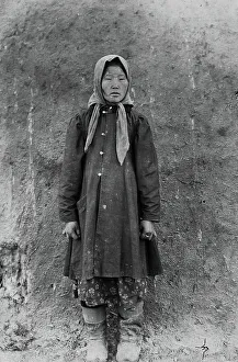 Mongolian Prints: Buryat girl, late 19th cent - early 20th cent. Creator: I Popov