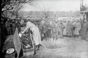 Greek Orthodox Prints: Burying soldier who cut barbed wire defence of Adrianople