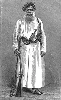 'Bushiri, an Arab Slave Trader, shot by the Germans at Pangani, 1890. Creator: Unknown