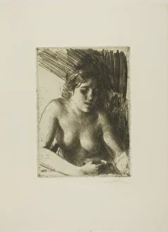 Bust, 1916. Creator: Anders Leonard Zorn