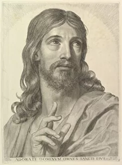 Mellan Claude Collection: Bust of the Adult Christ, 1652. Creator: Claude Mellan