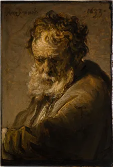 Bust of a Bearded Old Man, 1633. Creator: Rembrandt van Rhijn (1606-1669)