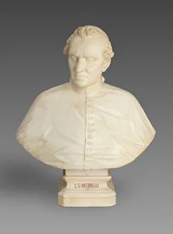 Cardinal Collection: Bust of Cardinal Giacomo Antonelli, 1859. Creator: Auguste Clesinger
