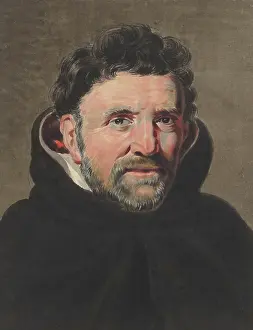 Dominican Prints: Bust of a Dominican monk. Creator: Jan Gerard Waldorp